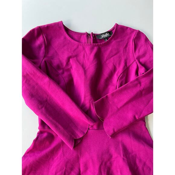 Lulus Cumulonimbus Clouds Magenta Skater Dress Size Small - Picture 5 of 10